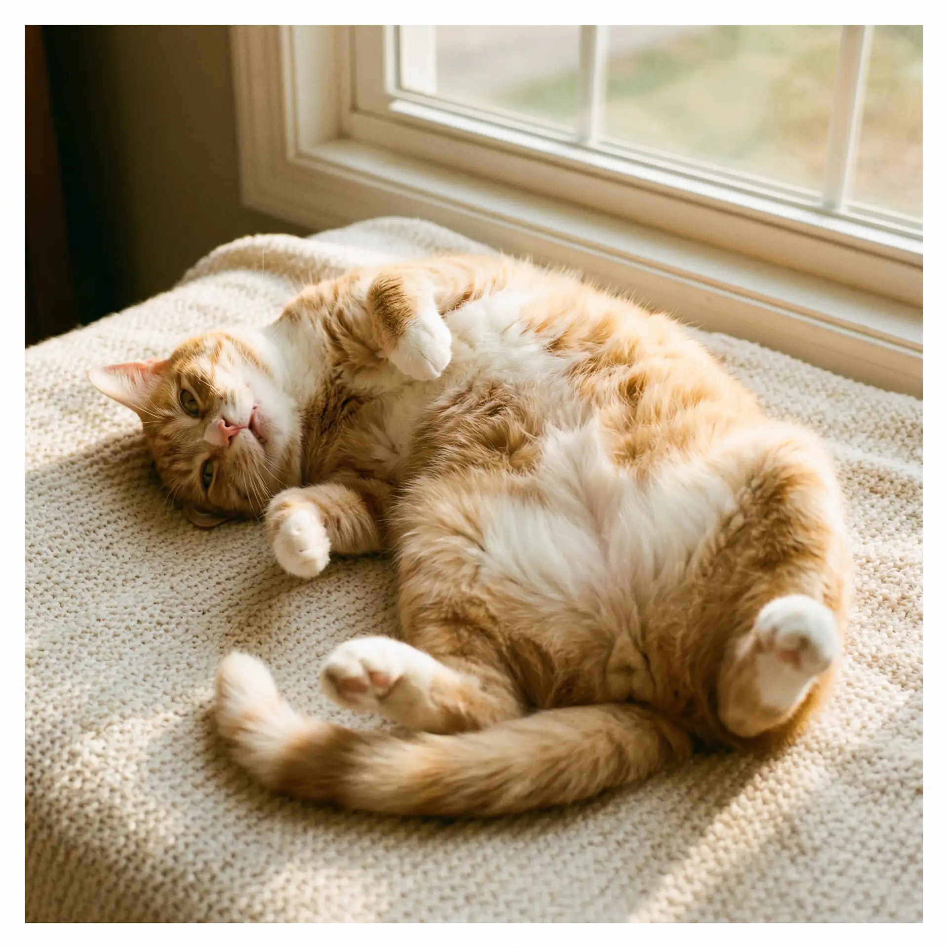猫咪仰躺露出肚皮 - 少年嘉庆电视剧